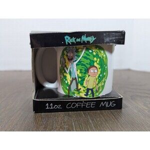 NIB Cartoon Network Rick and Morty Ceramic Mug Adult Swim Portal 11oz Animation